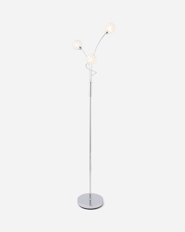 3 Light Acrylic Chrome Floor Lamp