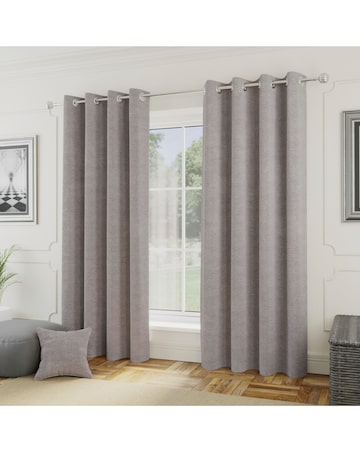 Royal Luxury Boucle Lined Eyelet Curtains