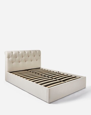 Megin Buttoned Ottoman Bed Frame