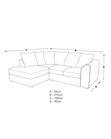 Missy Chenille Left Hand Corner Sofa