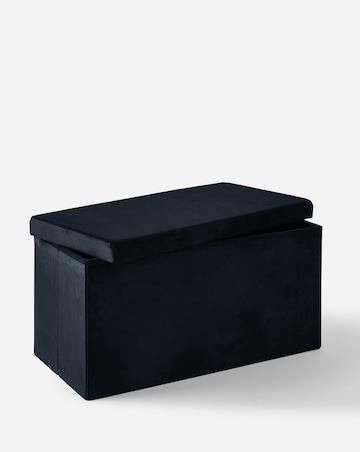 Velvet Foldable Storage Ottoman