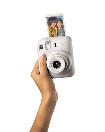 Fujifilm Instax Mini 12 Instant Camera with 20 Shot Film Pack - Clay White