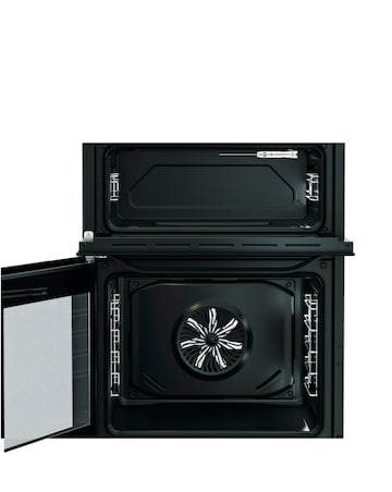 Hotpoint HDE6VDB1 60cm Electric Double Cooker with Multiflow - Black