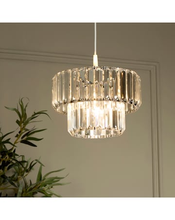 Chrome and Clear Acrylic Shade