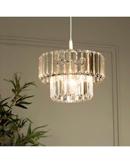 Chrome and Clear Acrylic Ceiling Shade