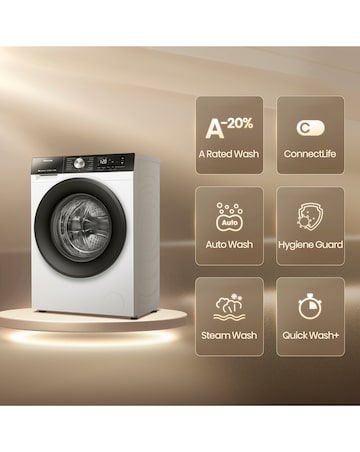 Hisense 3S Series WD3S8043BW3 WiFi-enabled 8kg Washer Dryer - White
