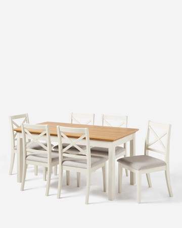 Julipa Ashford Dining Table with 6 Ashford Chairs