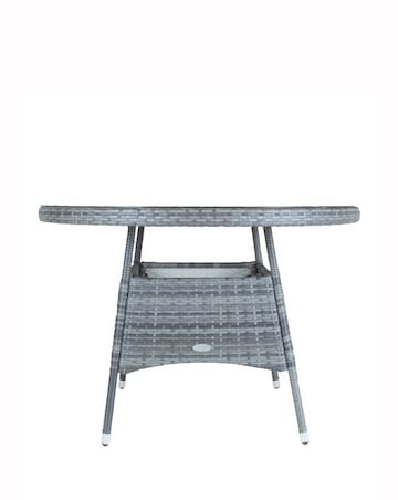 Charles Bentley 6 Seater Round Rattan Dining Set