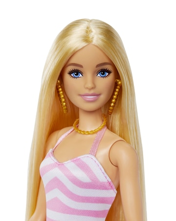 Barbie Doll with Swimsuit and Beach-Themed Accessories
