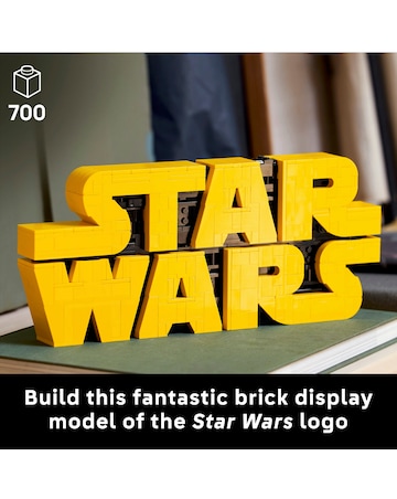 LEGO Star Wars Brick-Built Star Wars Logo Sign, Model Kit for Adults 75407