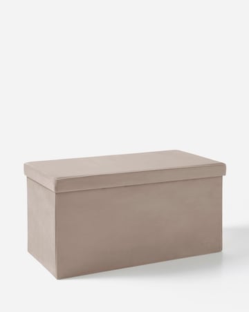 Velvet Foldable Storage Ottoman