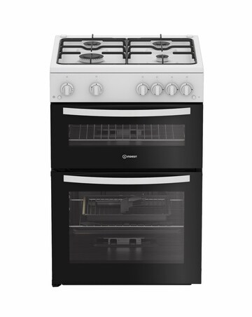 Indesit IDG6GW 60cm Gas Double Cooker - White + Installation