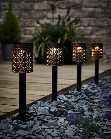 8 Moroccan Solar Stake Lights