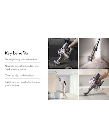Dyson V8 Advanced Cordless Vacuum Cleaner, Silver/Nickel