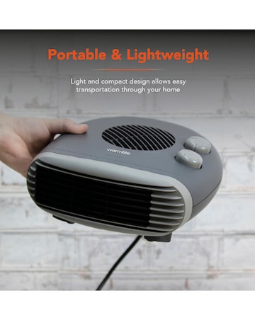 Warmlite 2000W Dark Titanium Flat Fan Heater