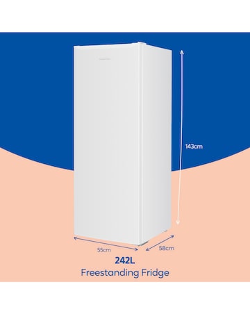 Russell Hobbs RH143LF552E1W Upright Freestanding Larder Fridge - White