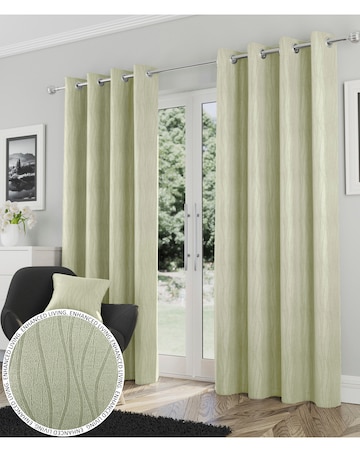 Goodwood Thermal Light Filtering Textured Embossed Eyelet Curtain