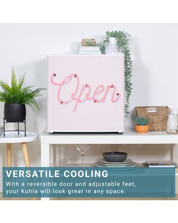 Kuhla KTTF0E6W-1025 Pink Design Table Top Mini Fridge