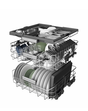 Hotpoint Maxi Space H7F HP43 X UK Full Size Dishwasher 15 Place Settings Silver