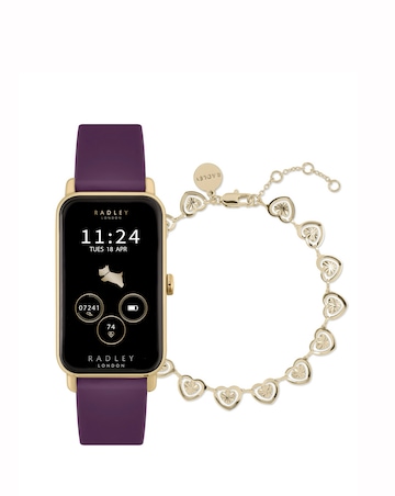 Radley Series 21 Purple Strap Smart Watch and Bracelet Set
