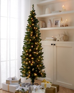 Malmo Slim Pre-Lit Pine Christmas Tree