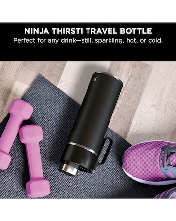 Ninja Thirsti Carbonated 20oz Bottle with Carbonation Lid in Black