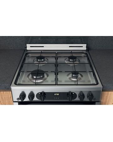 Hotpoint HDM67G0CCX/UK 60cm Gas Double Cooker + Installation