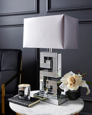 Joanna Hope Greek Key Mirrored Table Lamp
