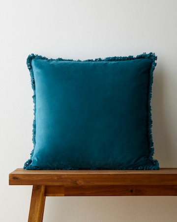 Luxe Velvet Fringed Cushion