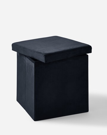 Velvet Foldable Storage Ottoman Cube