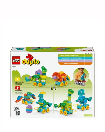 LEGO DUPLO Town 3in1 Dinosaurs on Wheels Learn-Through-Play Toddler Toy 10451