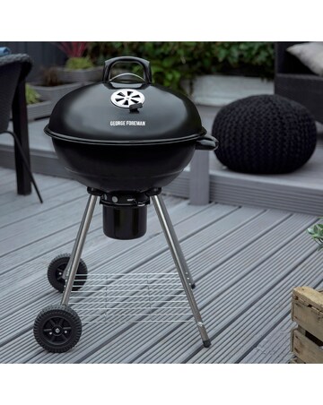 George Foreman Portable Kettle Charcoal BBQ