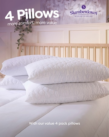 Slumberdown Sleep Soundly Rebound Firm Support Pillows - 4 Pack