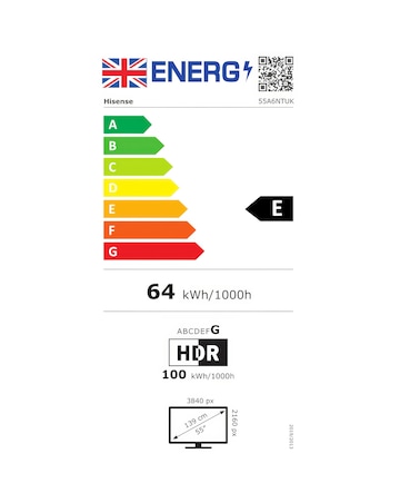 Hisense 55in 55A6NTUK Smart 4K UHD HDR LED TV with Amazon Alexa