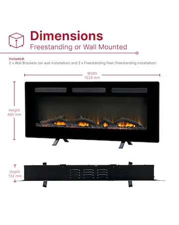 Dimplex Sierra Linear 60 Fireplace Fire Suite