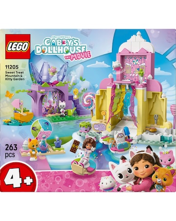 LEGO Gabby's Dollhouse Sweet Treat Mountain & Kitty Garden Pretend-Play 11205