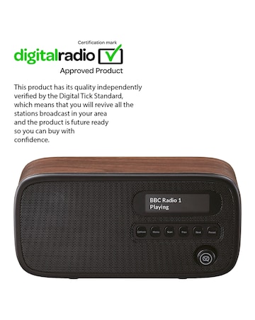 VQ Dexter DAB/FM Radio - Walnut