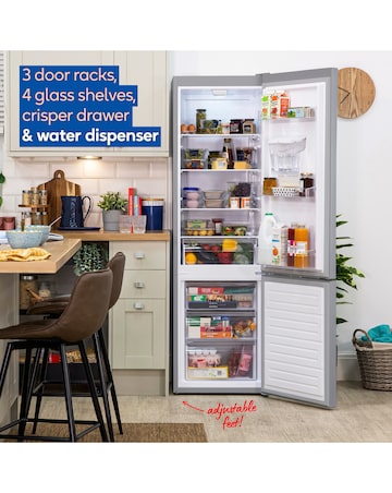 Russell Hobbs RH180FFFF551E1SWD Frost Free Fridge Freezer with Water Dispenser