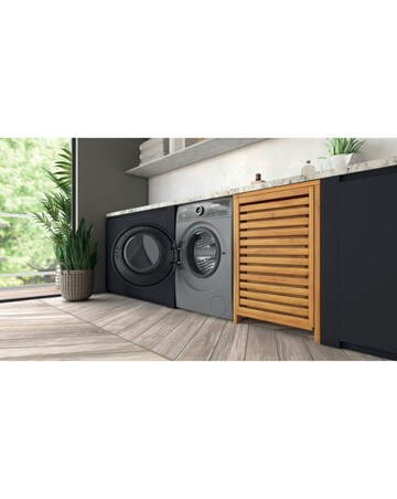 Hotpoint H899ADSGPOWERUK, 9kg, 1400rpm Washing Machine - Silver + Installation