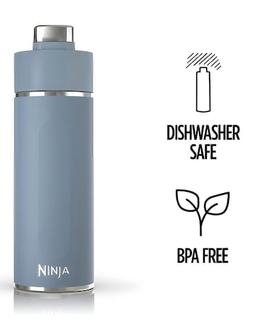 Ninja Thirsti Carbonated 20oz Bottle with Carbonation Lid in Blue