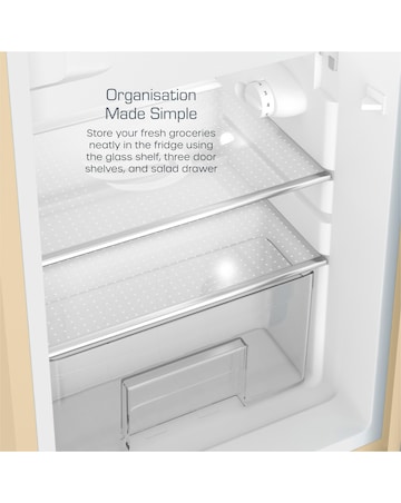 Swan SR11035CNE Retro Under Counter Fridge 90L - Cream