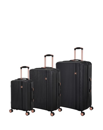 IT Luggage Luxuriate 3pc Suitcase Set - Black