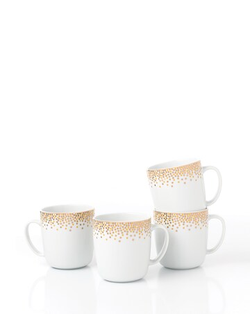Waterside Set of 4 Gold Sparkle Mugs