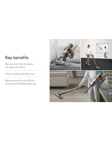 Dyson V15 Detect Absolute Cordless Vacuum Cleaner, Yellow/Nickel