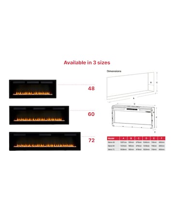 Dimplex Sierra Linear 48 Fireplace Fire Suite