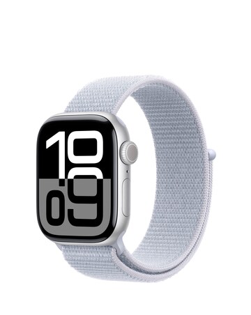 Apple Watch Series 10 GPS 42mm Silver Aluminium Case with Blue Cloud Sport Loop