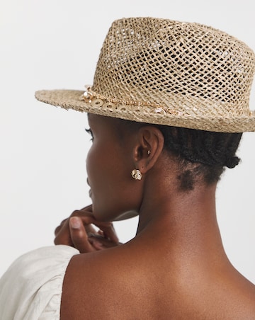 Gold Chain Trim Sun Hat