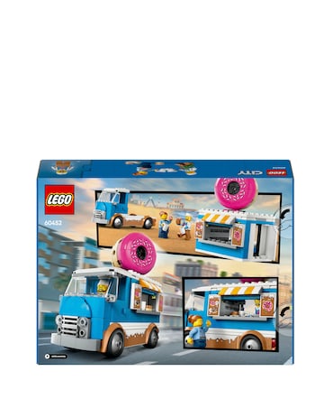 LEGO City Doughnut Truck Toy, Set with 2 Minifigures 60452