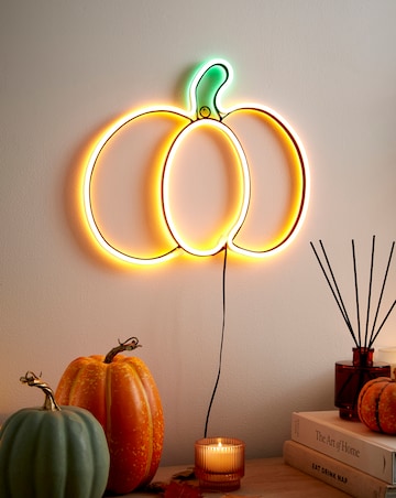 Neon Pumpkin Sign
