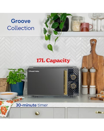 Russell Hobbs Groove 17 Litre Manual Microwave Black